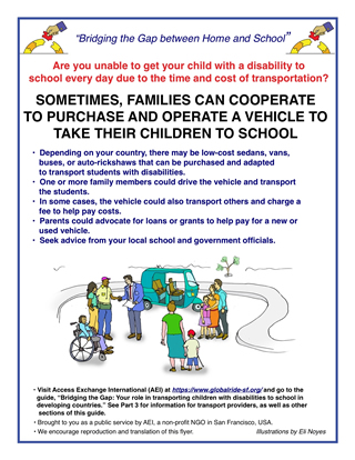 Sometimes families can cooperate to purchase and operate a vehicle to take their childres to school